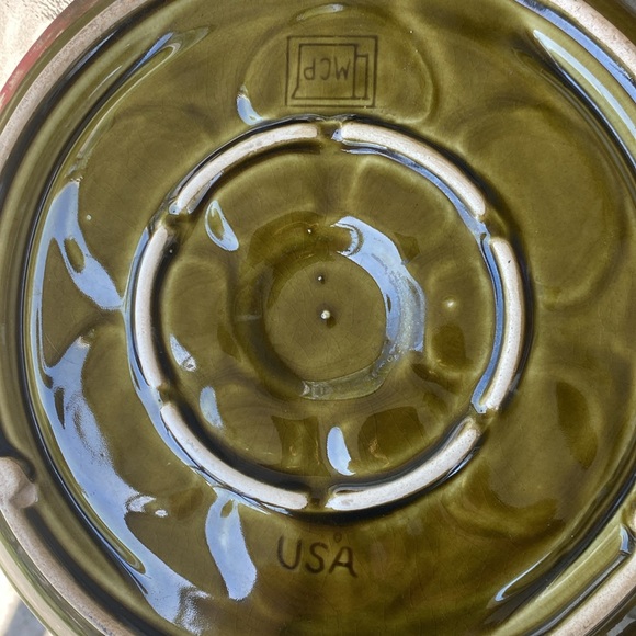 Handcrafted Olive and Blue Ceramic McCoy ashtray - Picture 5 of 8